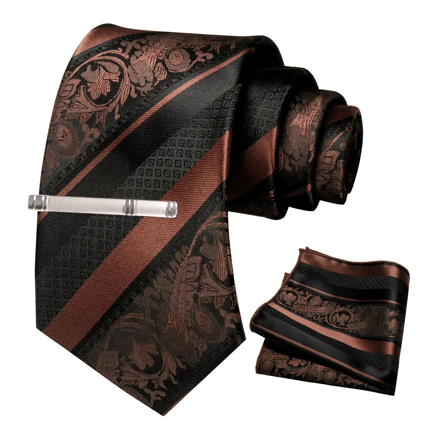 Conjunto de Gravata Floral para Homem