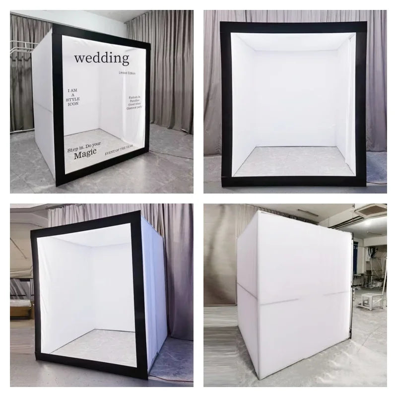 Painel PVC Estilo Revista para Fotografias – Fundo de Photo Booth com LED