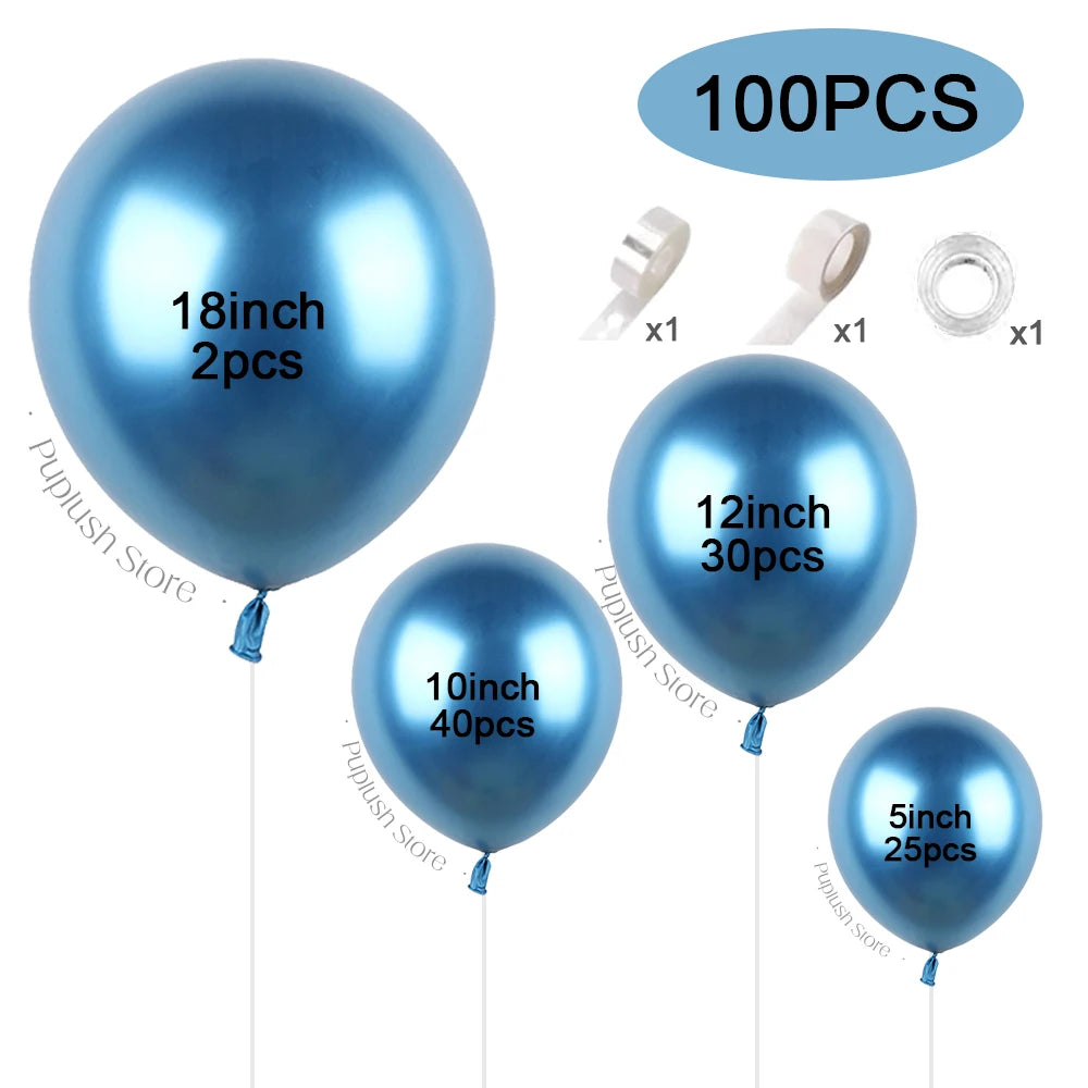 Pack de 100 Balões Azul Poeirento (Dusty Blue) – Decoração Elegante para Festas e Casamentos