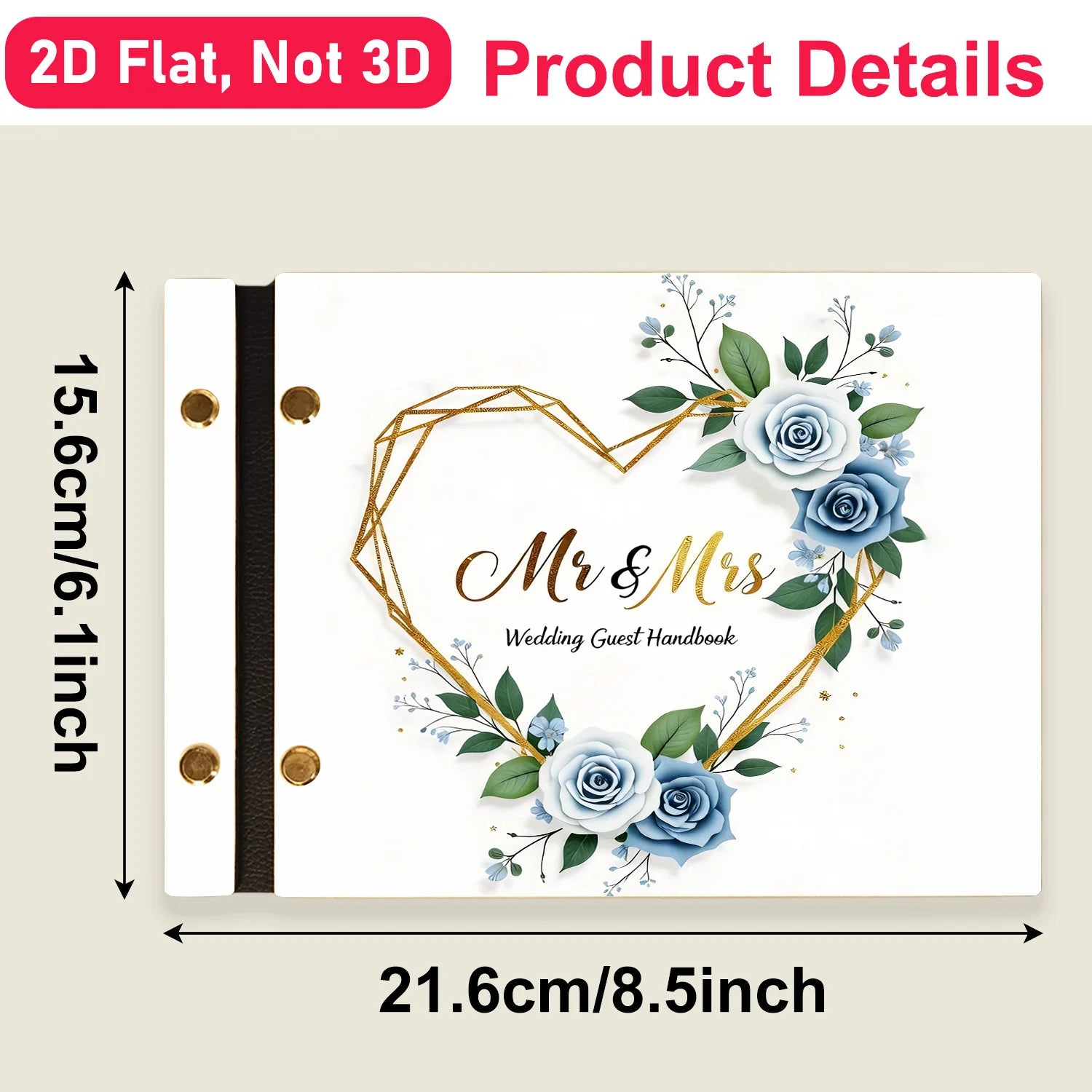 Livro de Honra em Madeira "Mr & Mrs" | Álbum de Assinaturas e Recordações