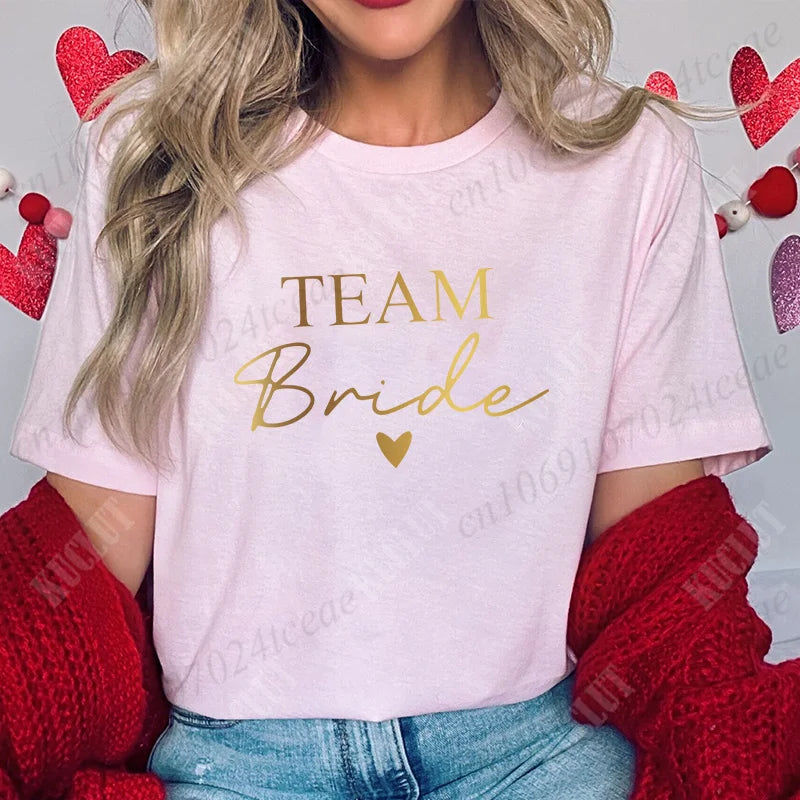 T-Shirt "Team Bride" para Mulher – Despedida de Solteira e Bridal Shower
