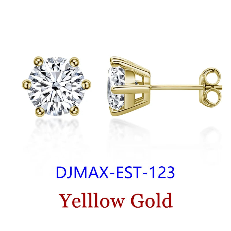 Brincos Moissanite Premium em Prata de Lei 925