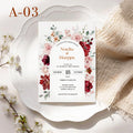 Convites de Casamento Personalizados Floral – 10 a 50 Unidades | Save the Date Premium