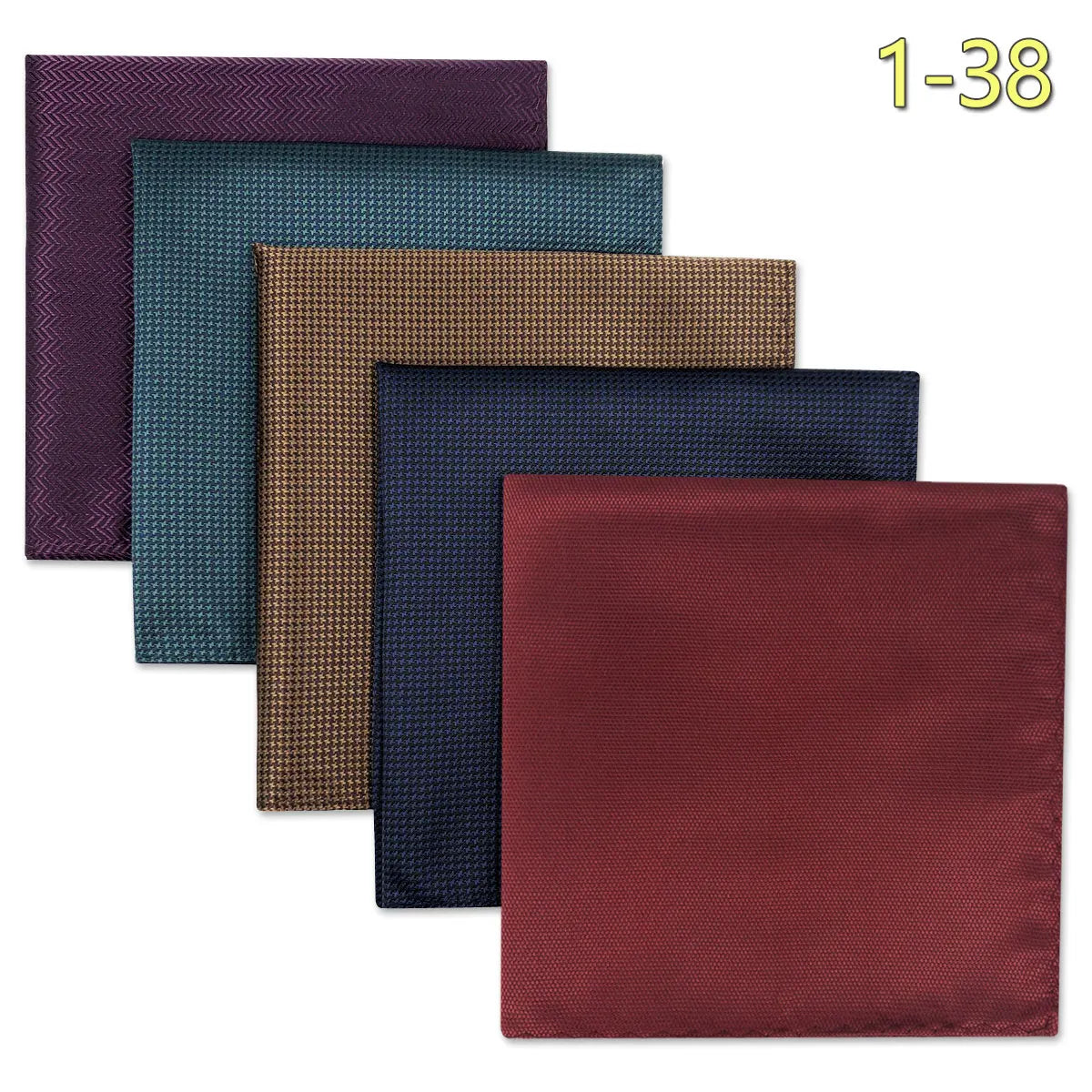 Conjunto de 5 Lenços de Bolso para Homem