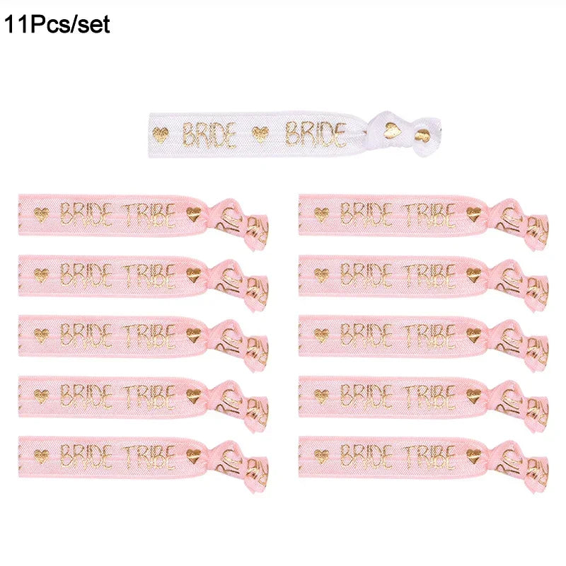 Pulseiras "Team Bride" – Conjunto para Despedida de Solteira (6 ou 11 Peças)