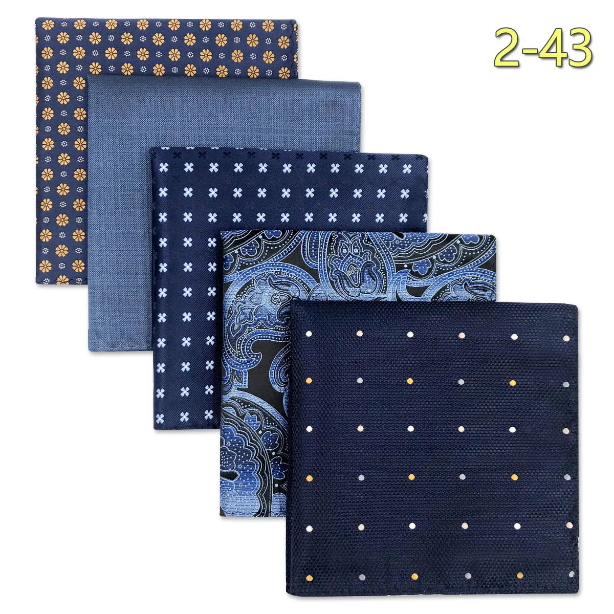 Conjunto de 5 Lenços de Bolso para Homem