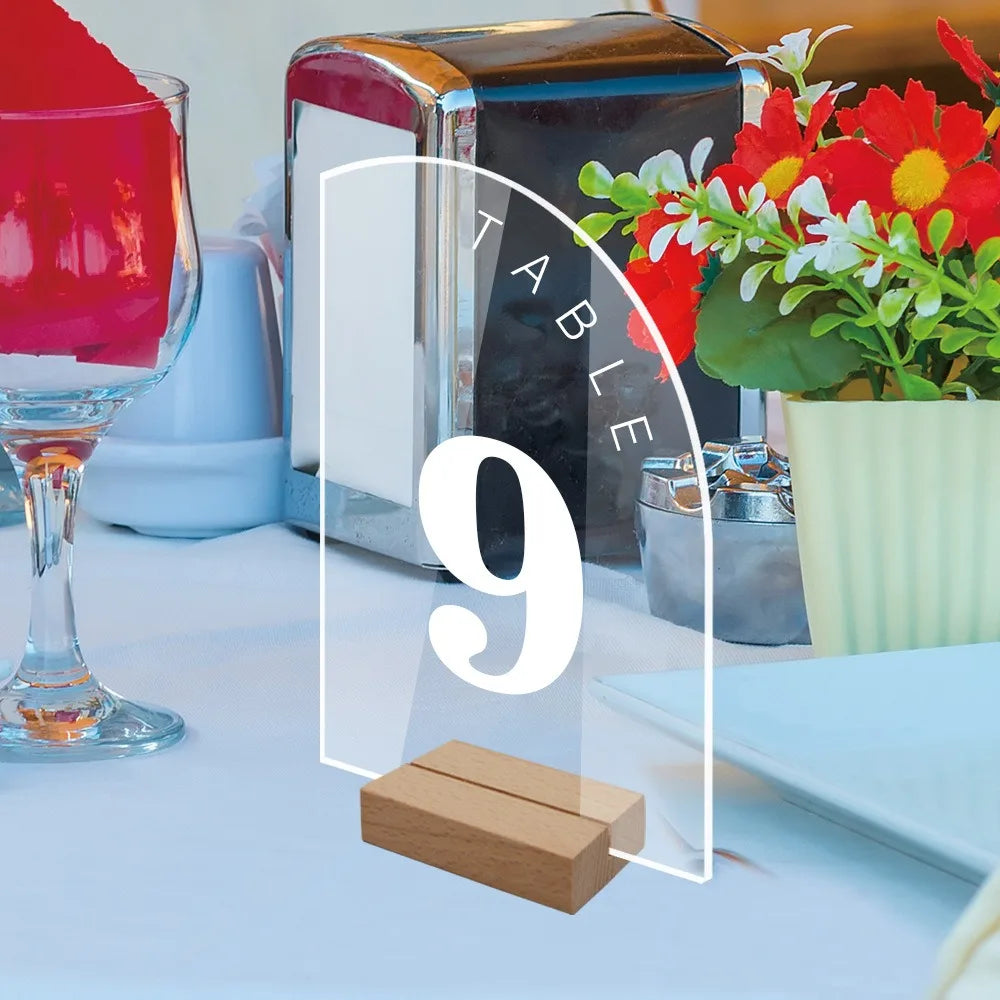 Suporte Acrílico para Cartões de Mesa, Menus e Números de Mesa