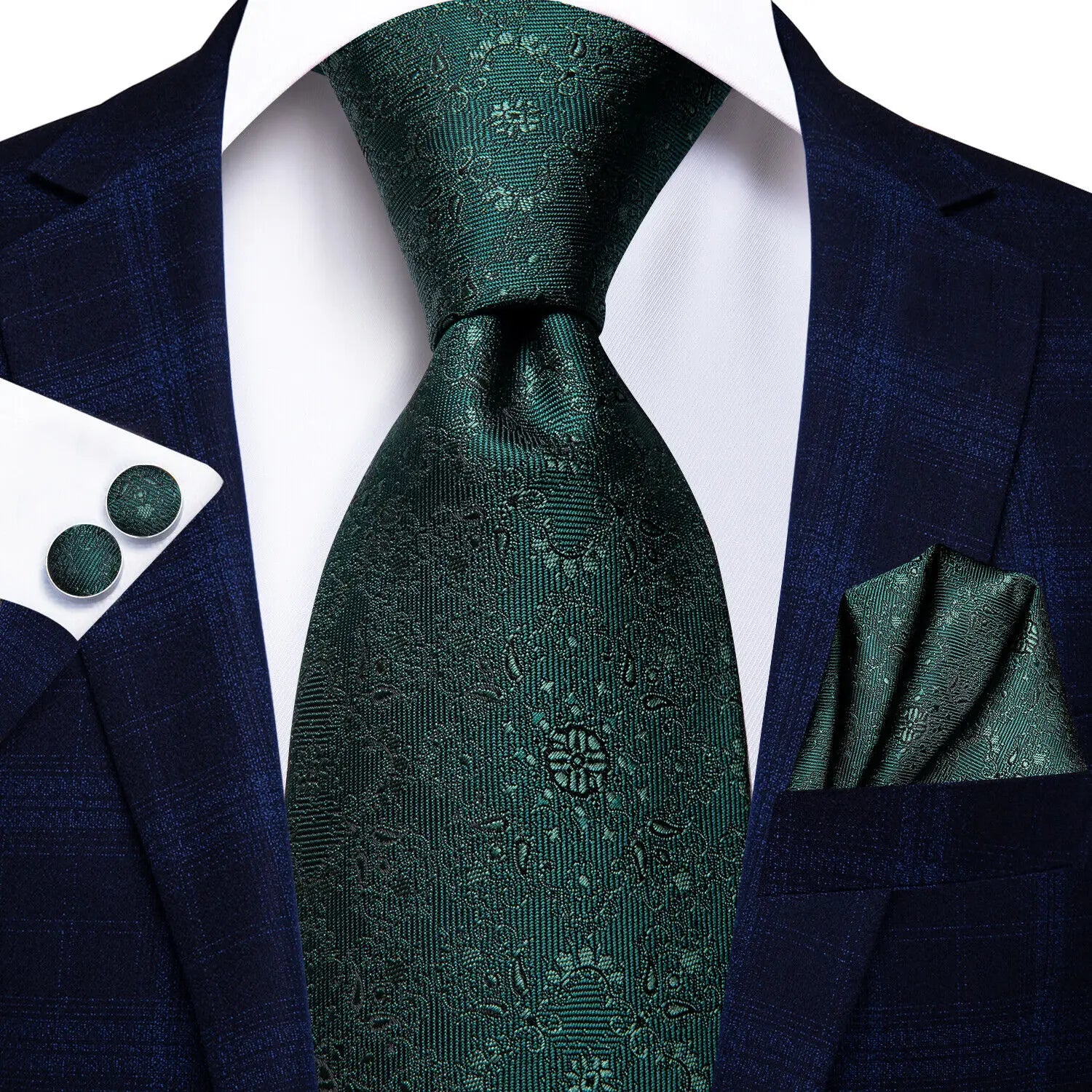 Conjunto Premium de Gravata Verde para Homem
