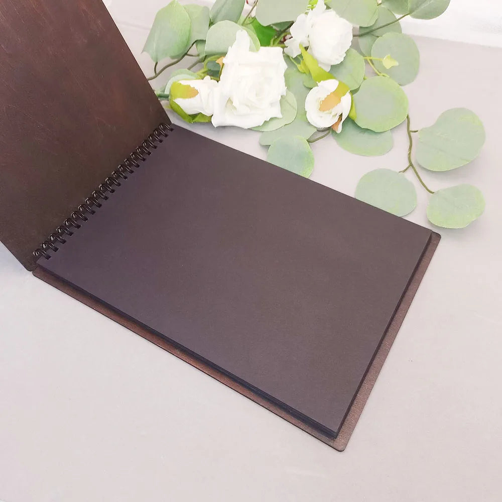 Livro de Honra Personalizado em Madeira | Álbum de Assinaturas e Fotografias
