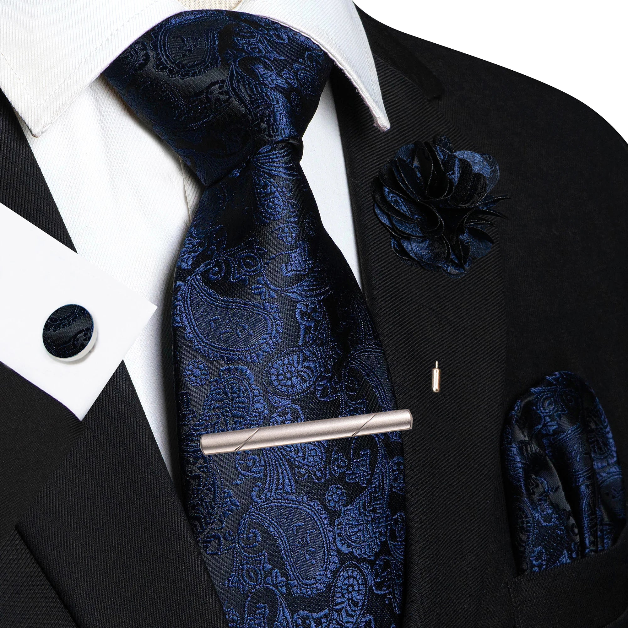 Conjunto de Gravata Paisley Premium