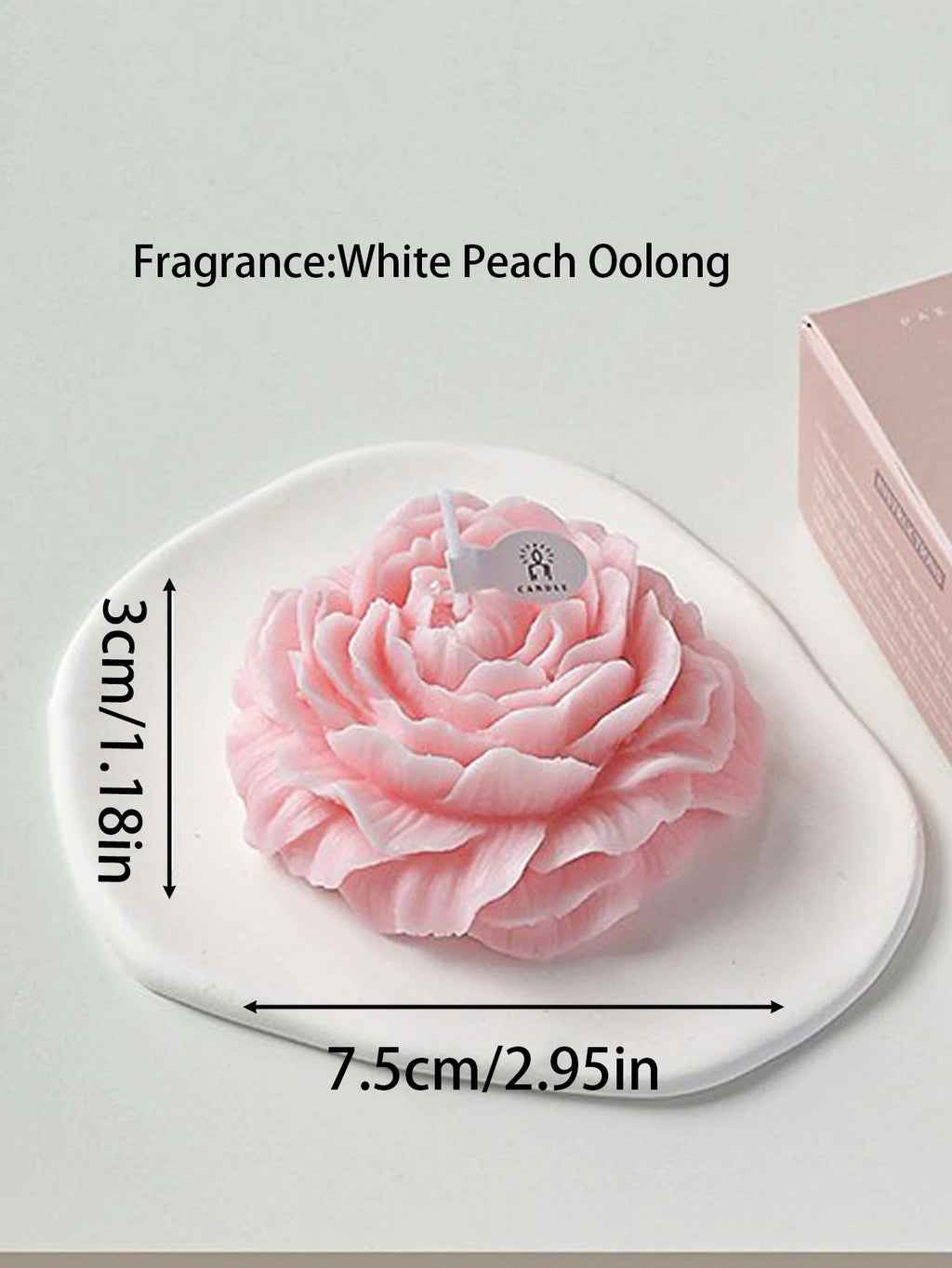 Vela Aromática 3D em Forma de Peónia para Decoração e Lembranças