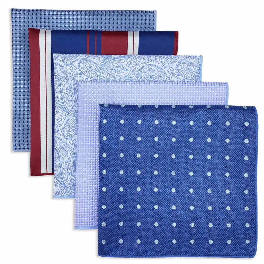 Conjunto de 5 Lenços de Bolso para Homem