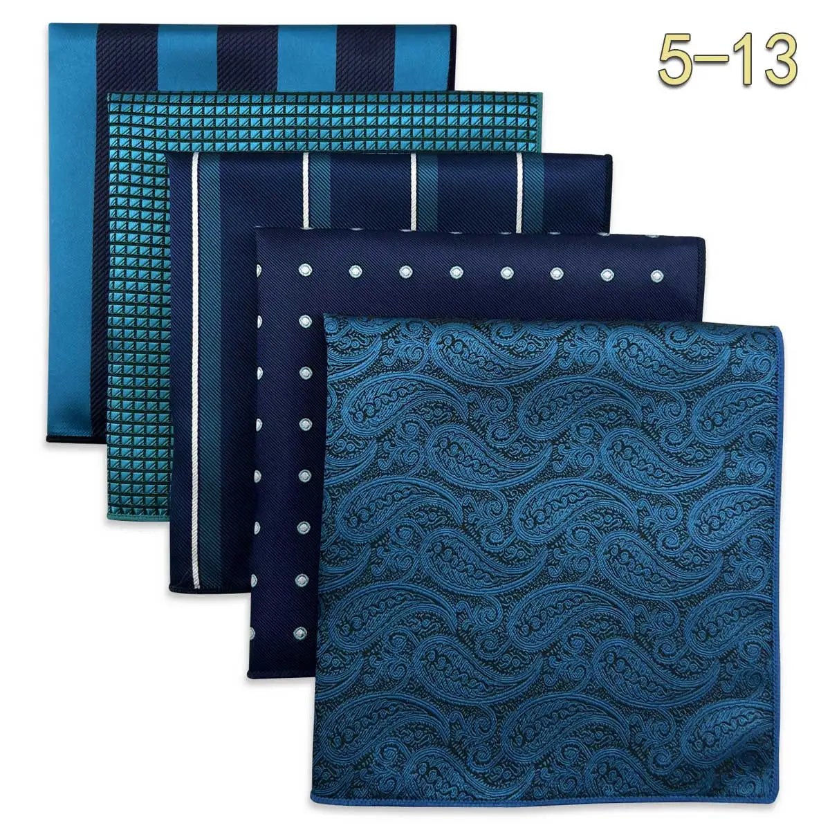 Conjunto de 5 Lenços de Bolso para Homem