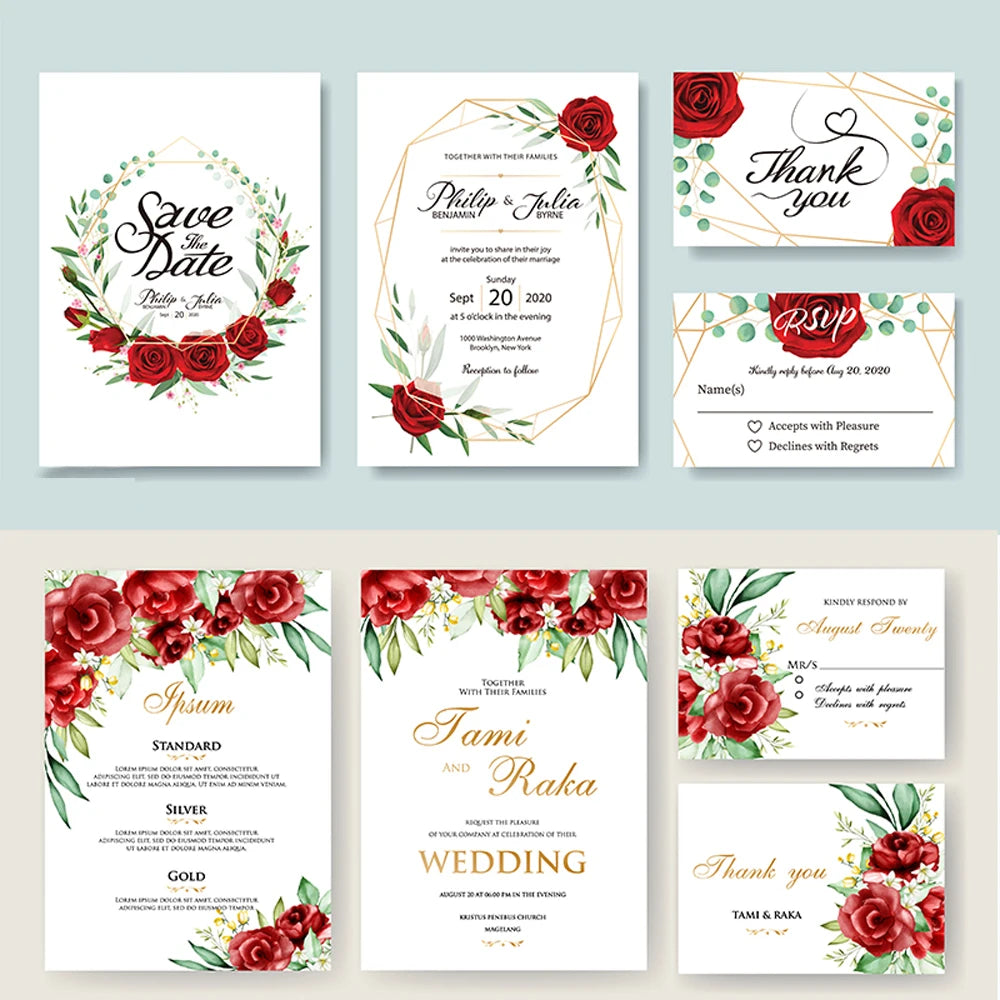 Cartões Personalizados para Casamento – Pack de 50