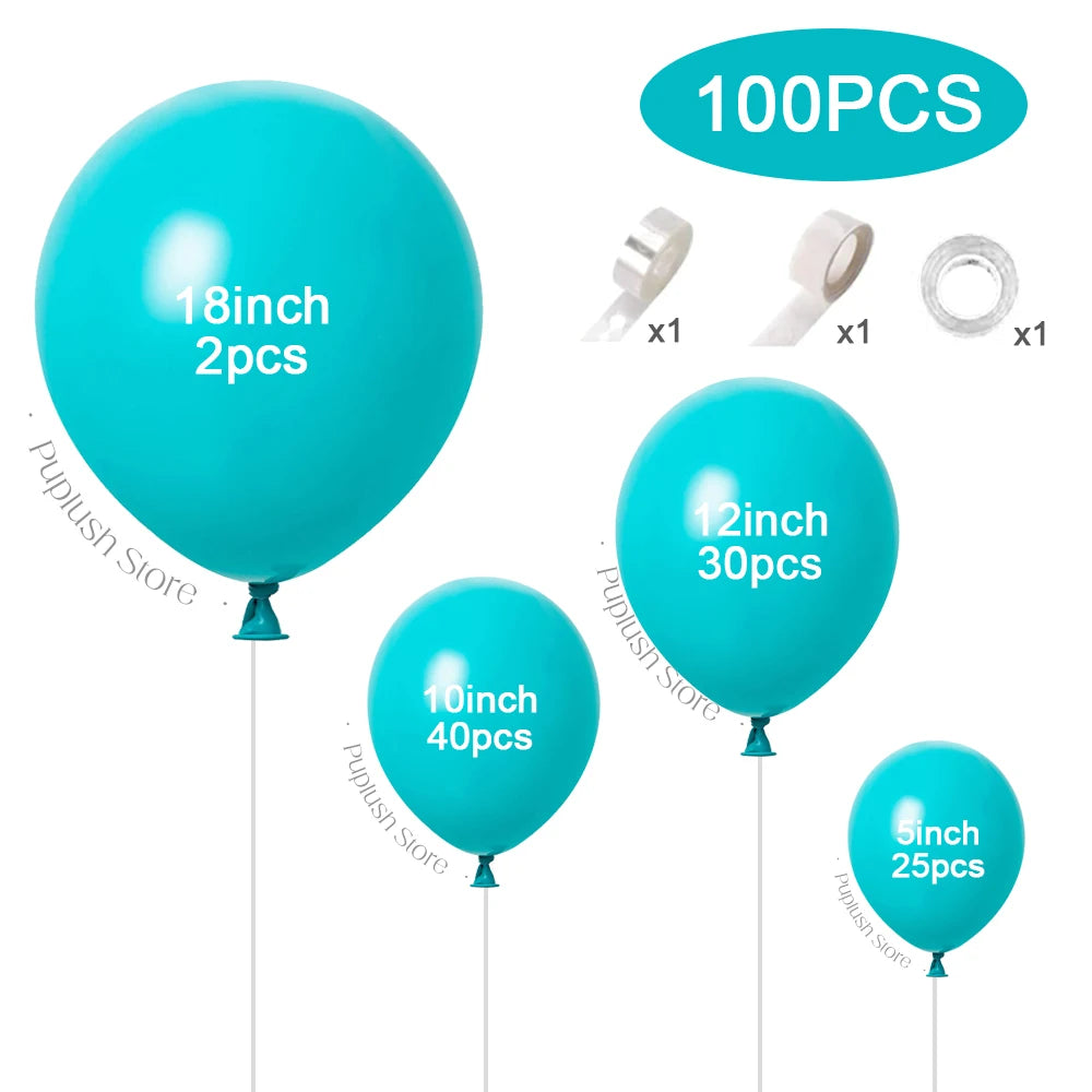 Pack de 100 Balões Azul Poeirento (Dusty Blue) – Decoração Elegante para Festas e Casamentos