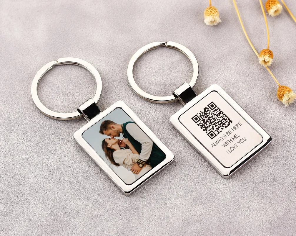 Porta-Chaves Personalizado com Fotografia e Data Especial