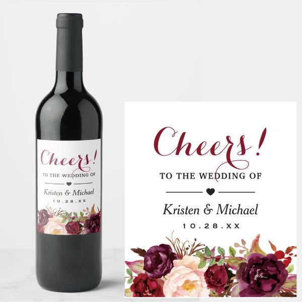Etiquetas Personalizadas para Garrafas de Vinho — Kit com 30 Unidades