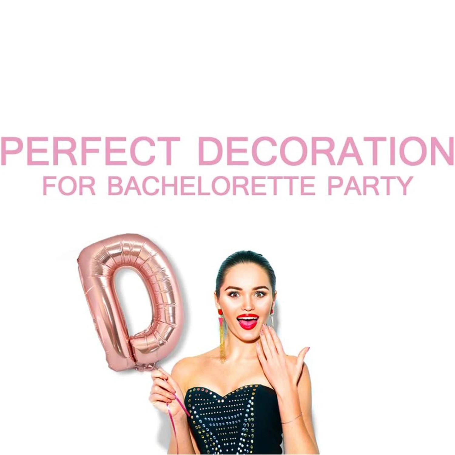 Balões "Bride to Be" Rose Gold 40,5 cm– Faixa Decorativa para Despedida de Solteira
