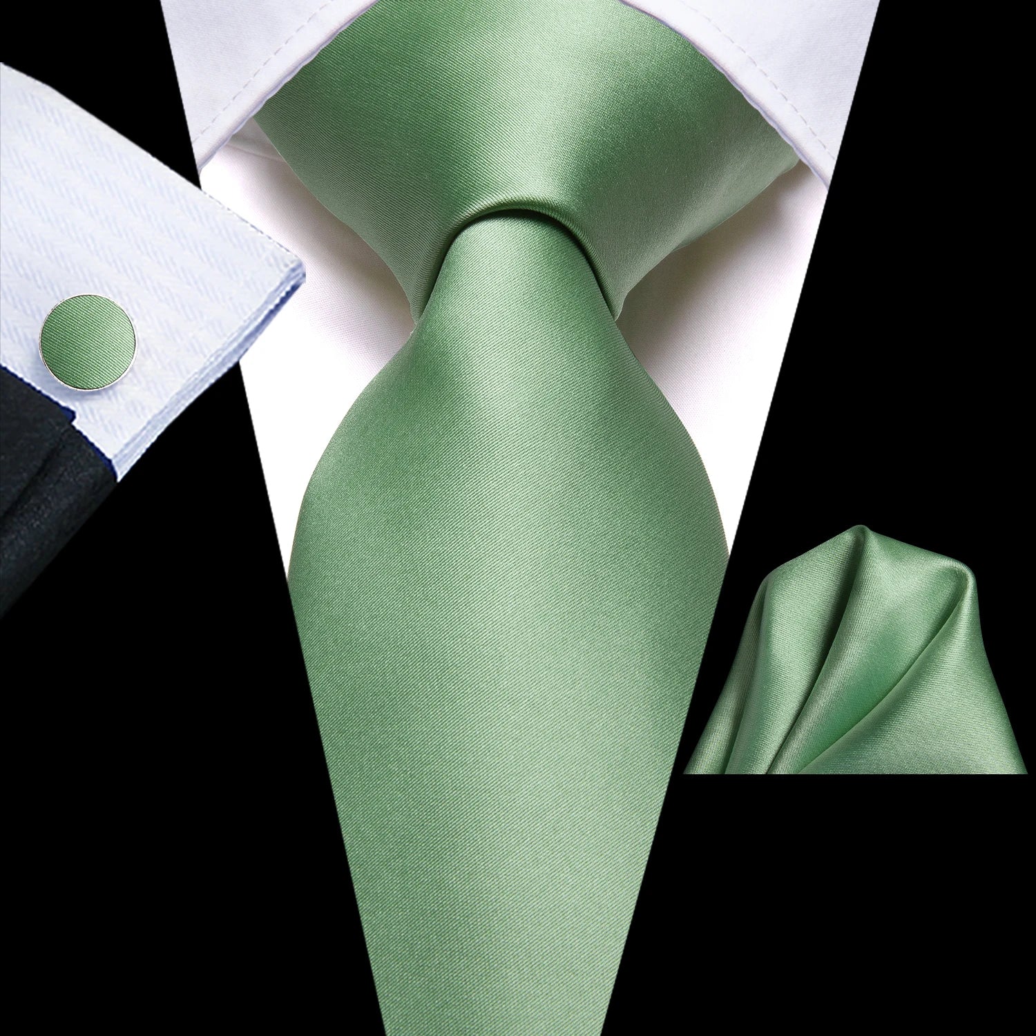 Conjunto Premium de Gravata Verde para Homem