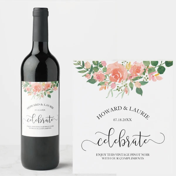 Etiquetas Personalizadas para Garrafas de Vinho — Kit com 30 Unidades