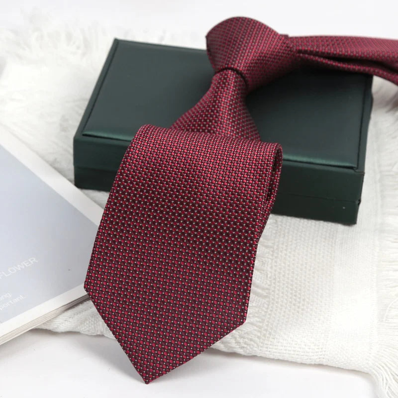 Gravata Jacquard Premium Bordeaux