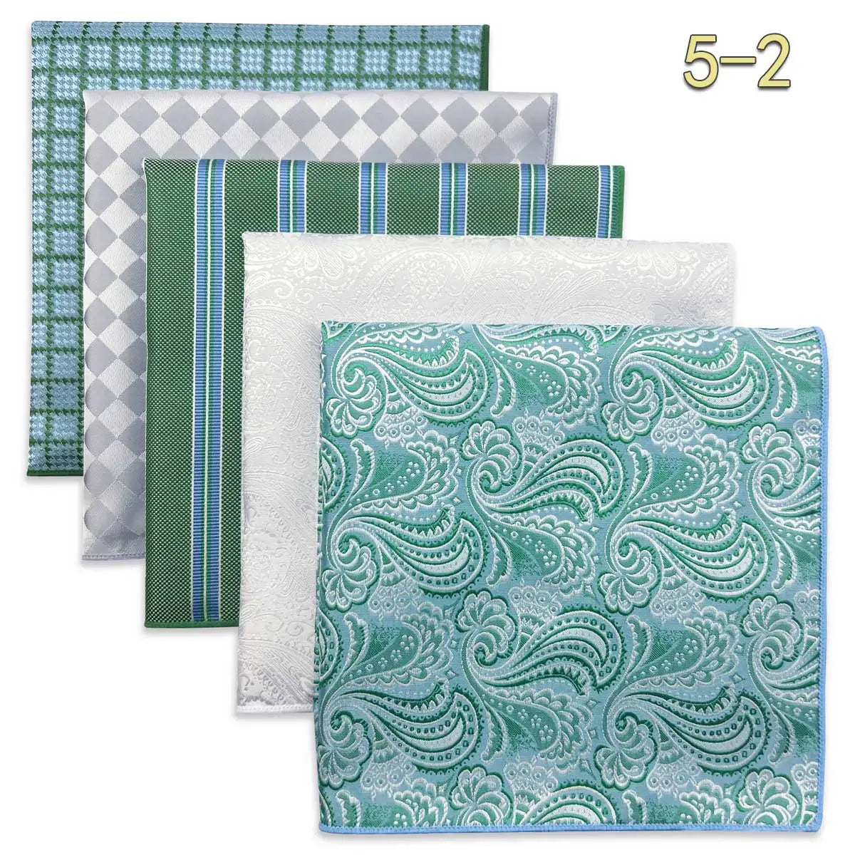 Conjunto de 5 Lenços de Bolso para Homem