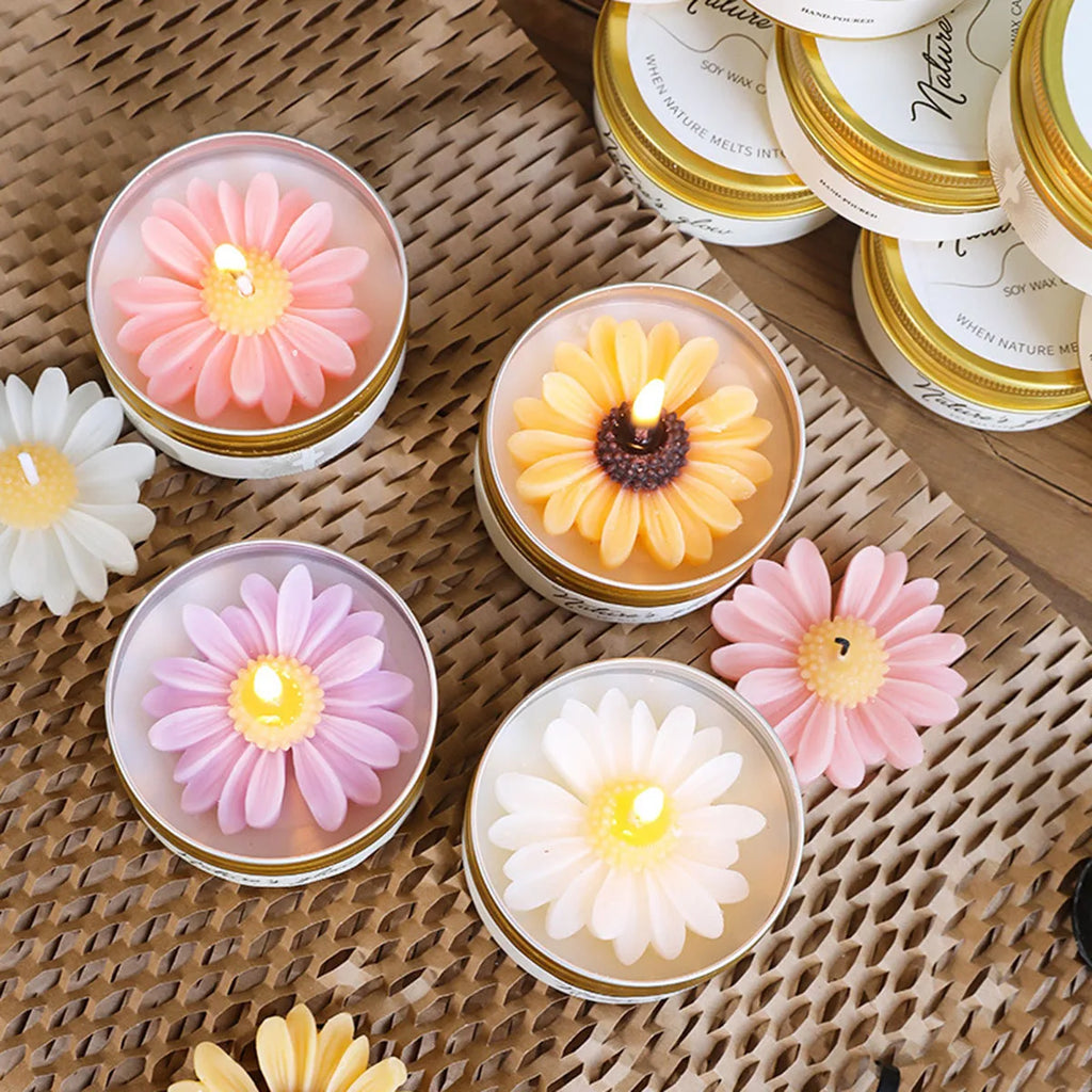 Mini Vela Margarida – Lembrança Elegante de Casamento Nupcya