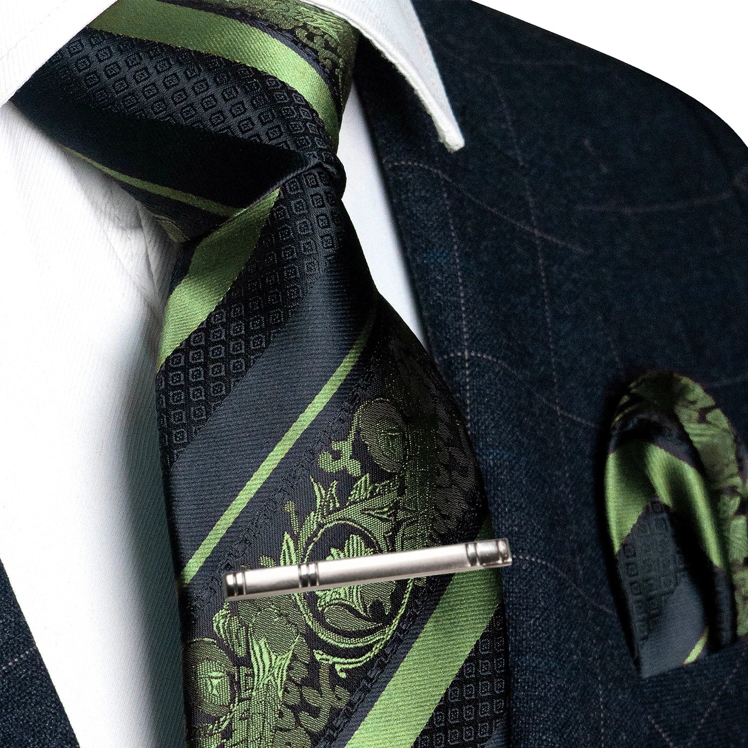 Conjunto de Gravata Floral para Homem