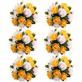 Conjunto de 6 Bolas Florais Artificiais com Rosas – Centros de Mesa para Casamentos