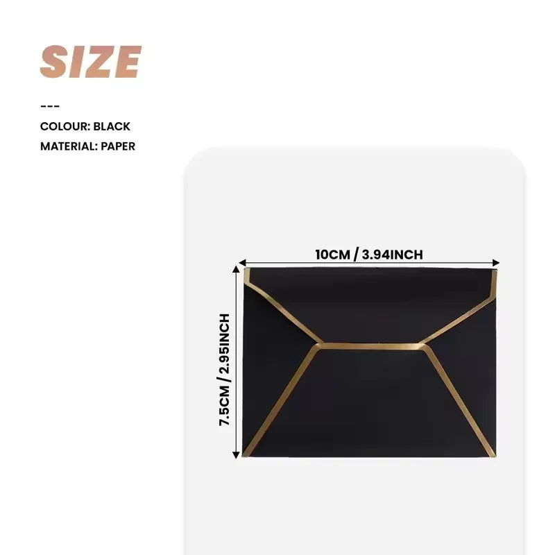 Mini Envelopes Premium com Estampagem Dourada – Pack de 10 | Elegância para Casamentos e Eventos