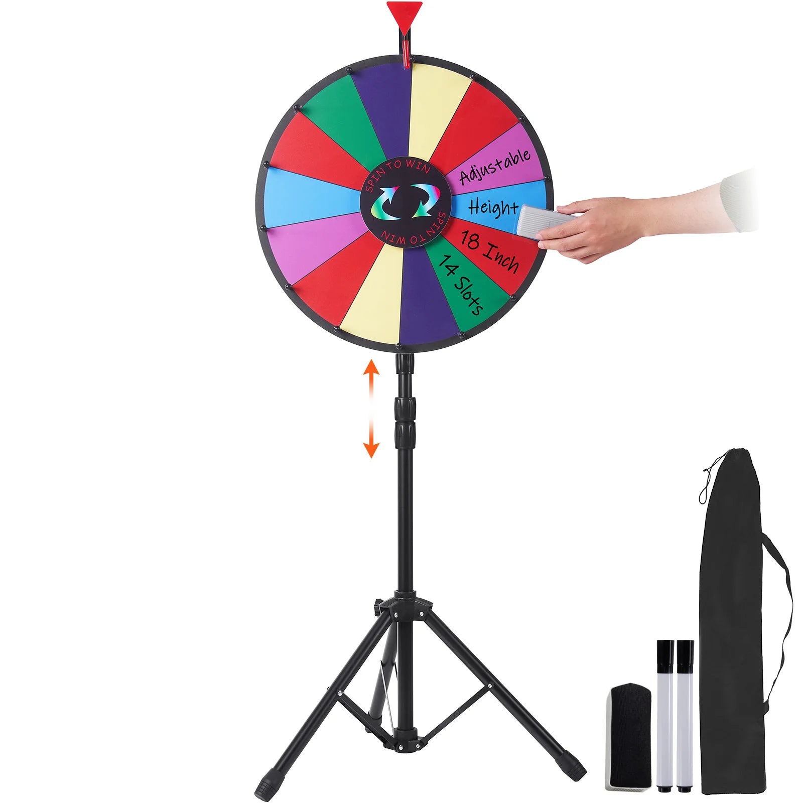 Roda da Sorte com Suporte – 18" | Jogo Interativo para Festas e Eventos