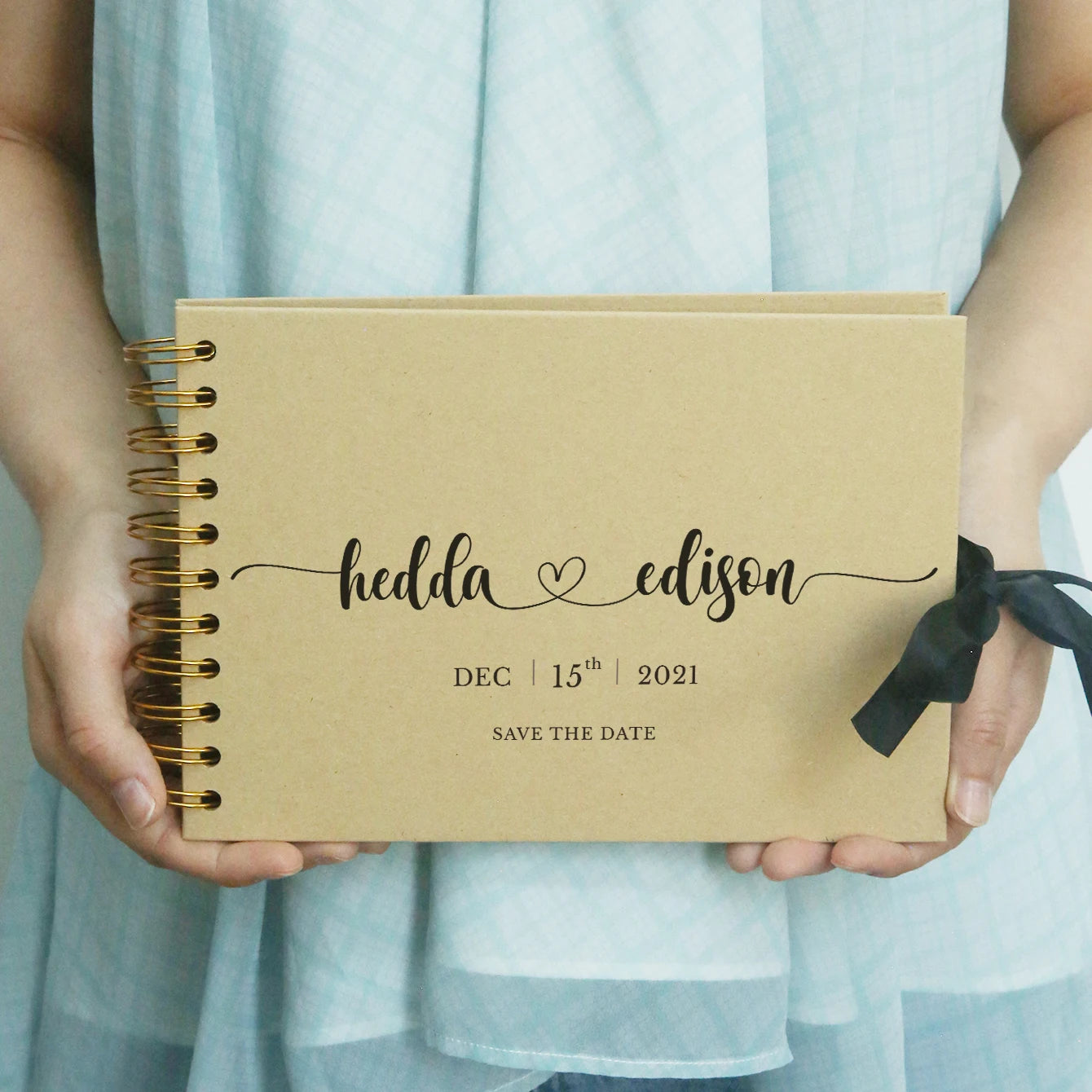Livro de Honra Personalizado com Laço | Livro de Assinaturas para Casamento