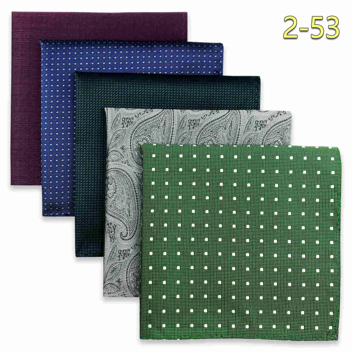 Conjunto de 5 Lenços de Bolso para Homem