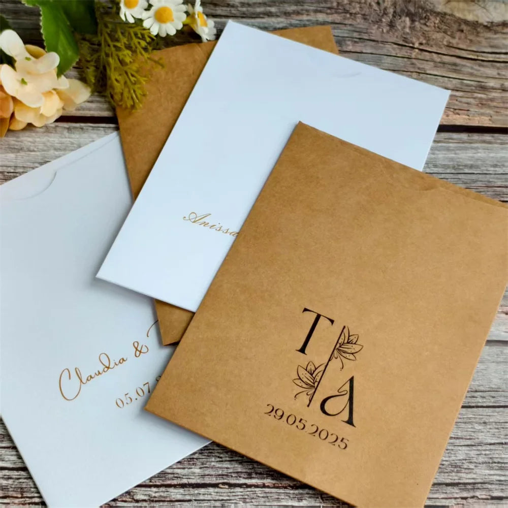 Envelopes Personalizados para Convites de Casamento