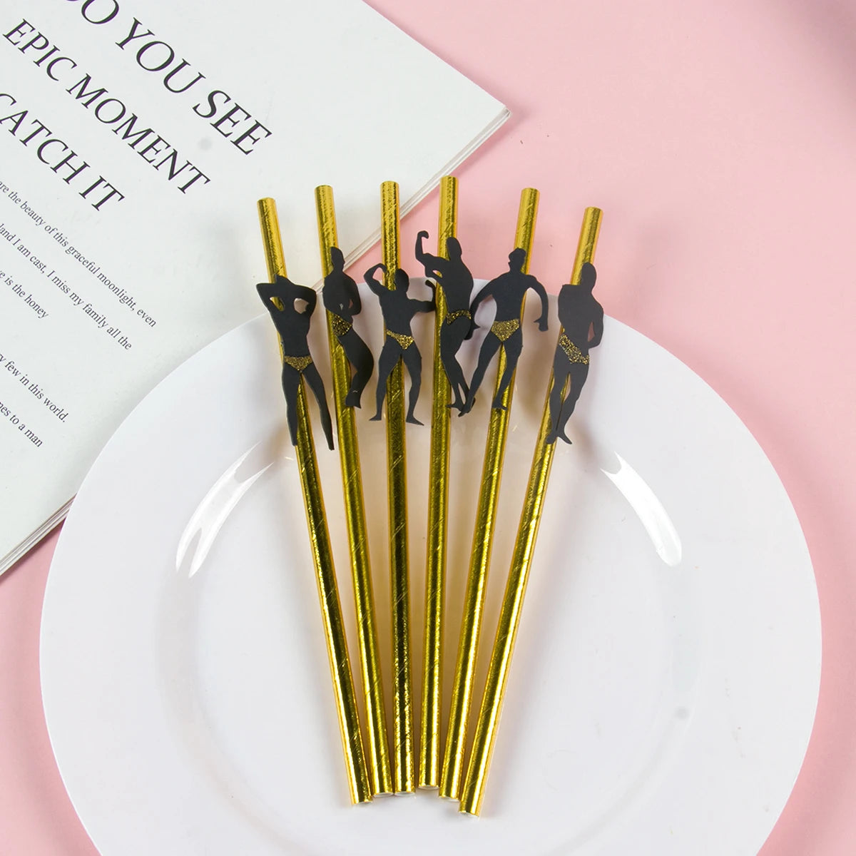 Palhinhas Decorativas para Despedida de Solteira – Pack de 6 ou 12 Unidades