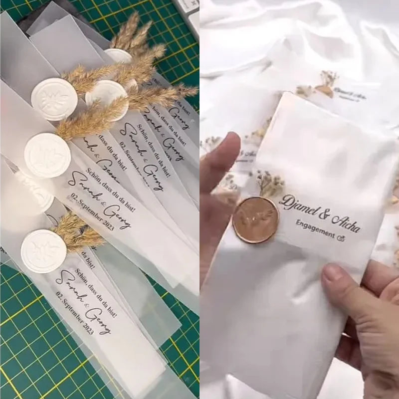 Convites e Cartões em Papel Vellum Translúcido Personalizados