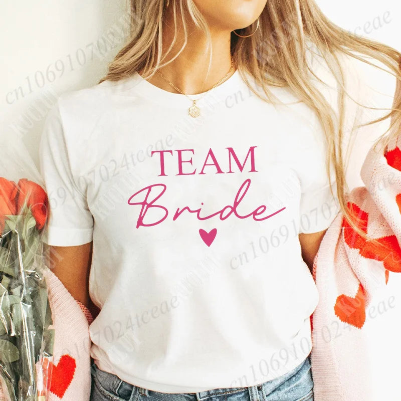 T-Shirt "Team Bride" para Mulher – Despedida de Solteira e Bridal Shower
