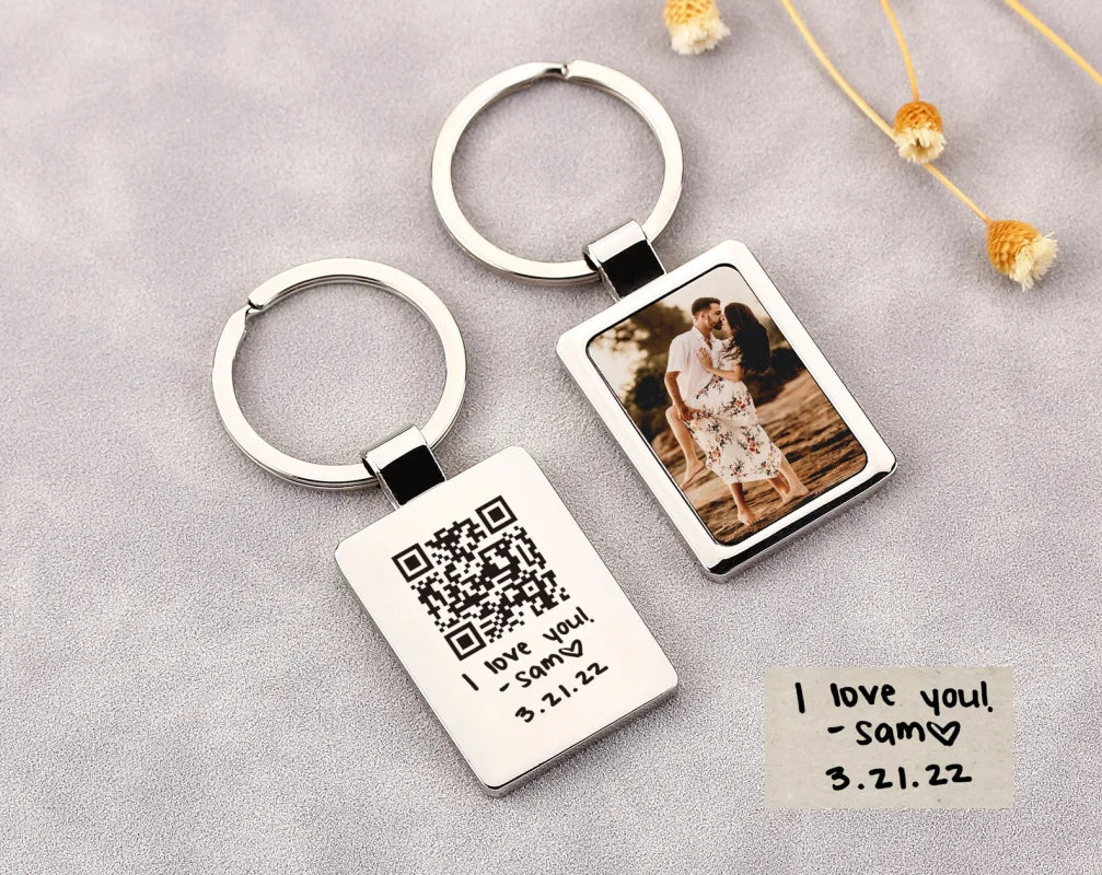 Porta-Chaves Personalizado com Fotografia e Data Especial
