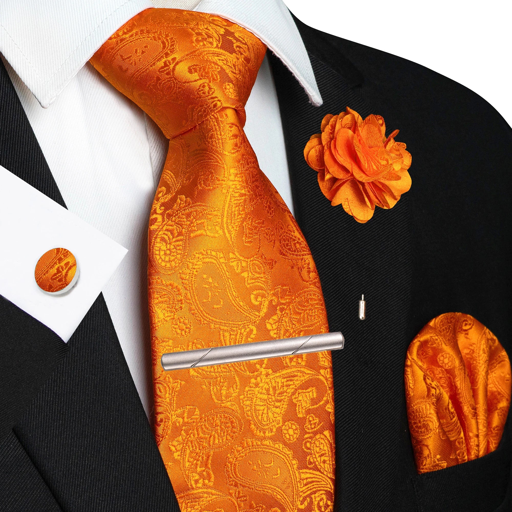 Conjunto de Gravata Paisley Premium