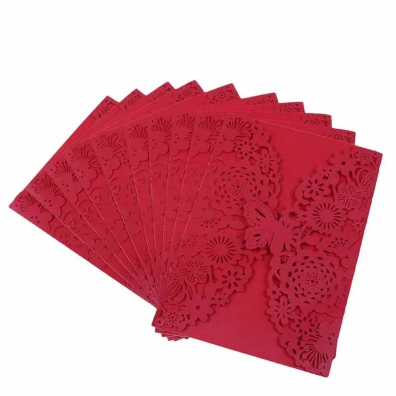 Convites de Casamento Borboleta 3D Laser Cut – Pack de 10 | Elegância que Encanta