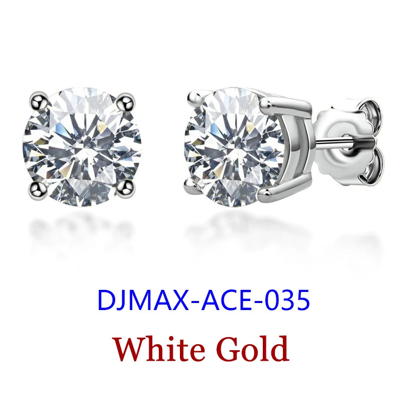 Brincos Moissanite Premium em Prata de Lei 925