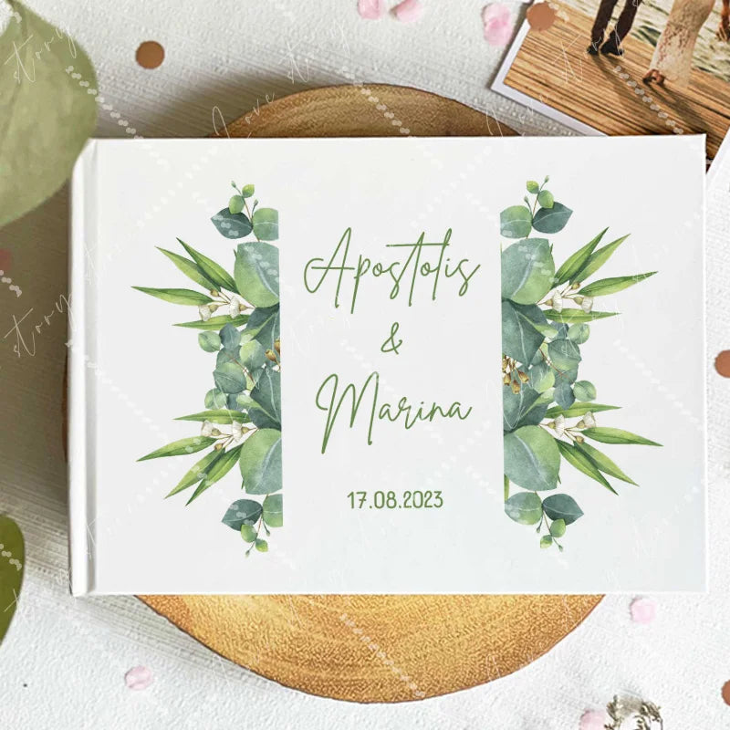Livro de Honra Branco Personalizado | Livro de Assinaturas para Casamento
