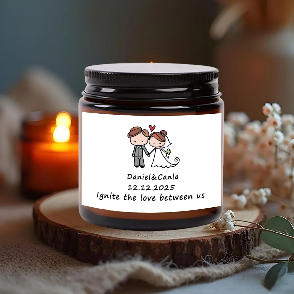 Vela Aromática Personalizada para Lembranças de Casamento — 70 g