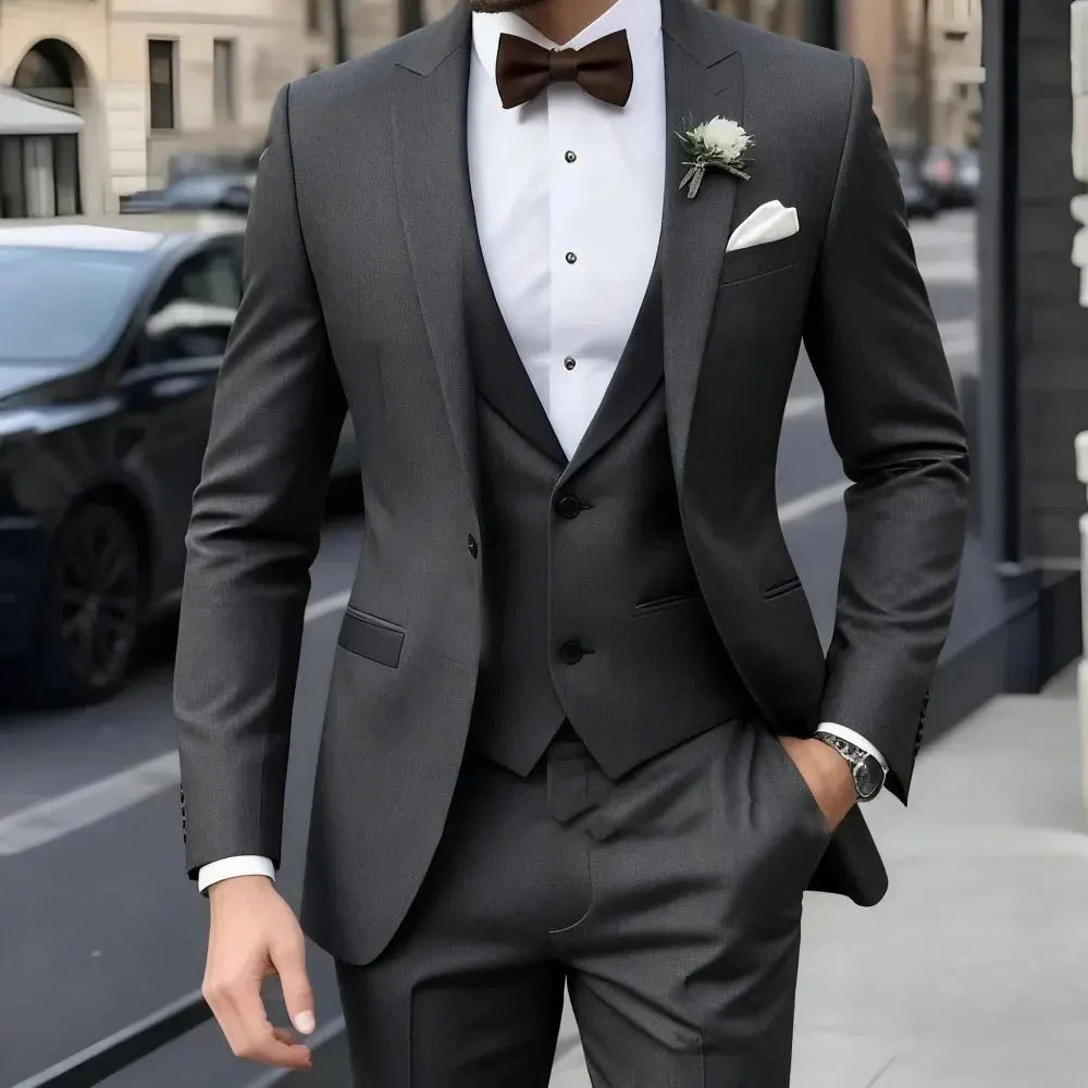 Fato Jacquard de 3 Peças para Homem