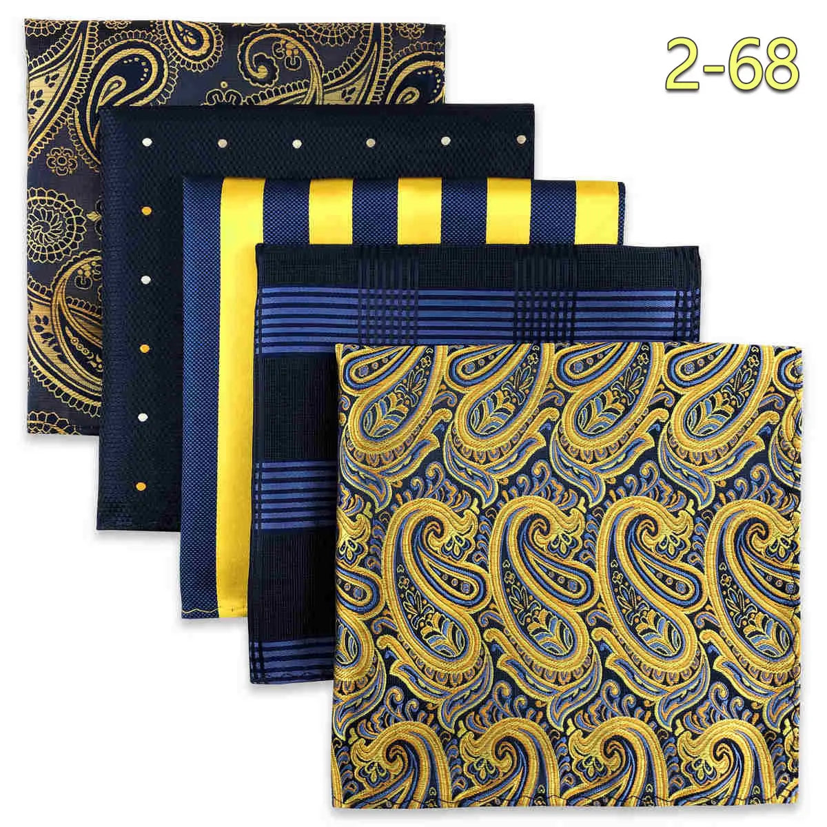 Conjunto de 5 Lenços de Bolso para Homem