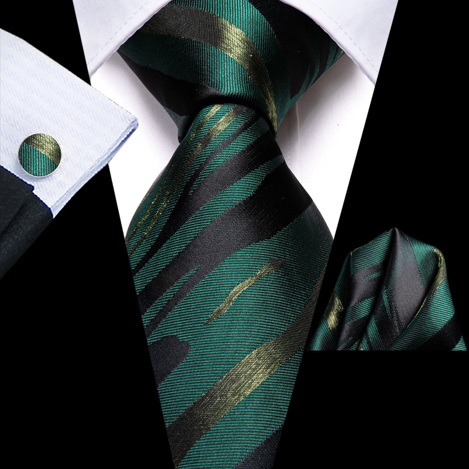 Conjunto Premium de Gravata Verde para Homem