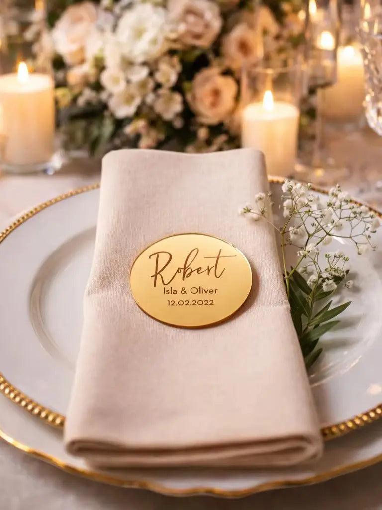 Marcadores de Lugar Personalizados para Casamento