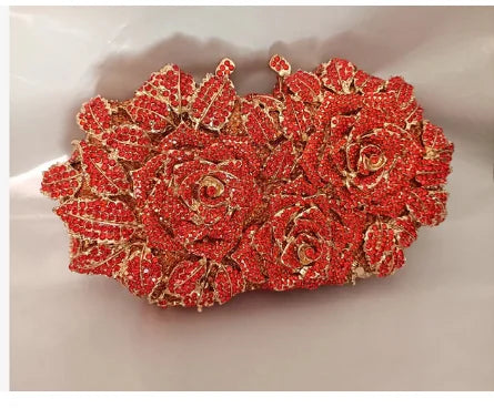 Clutch Luxo Rosa em Cristais