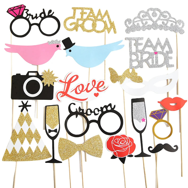 Acessórios para Fotografias de Casamento – Kit DIY para Selfies e Photo Booth