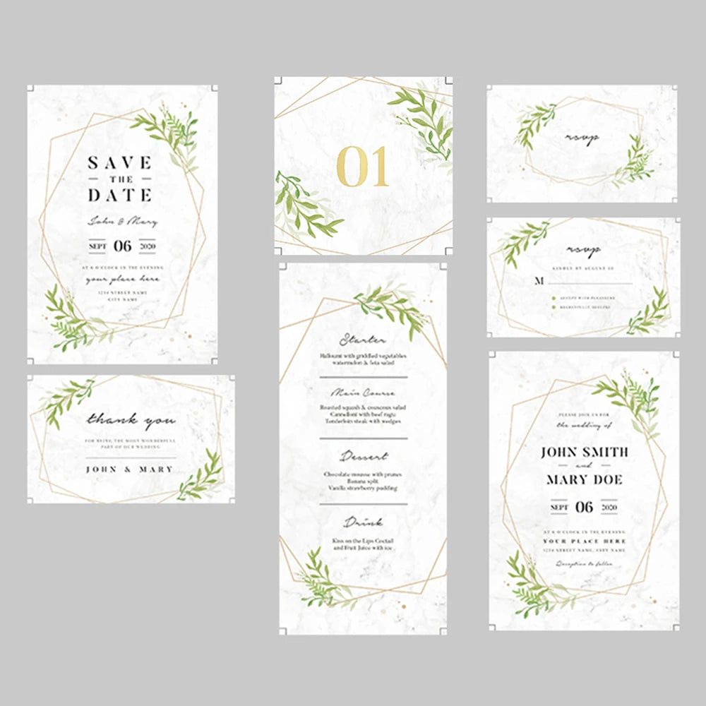 Cartões Personalizados para Casamento – Pack de 50